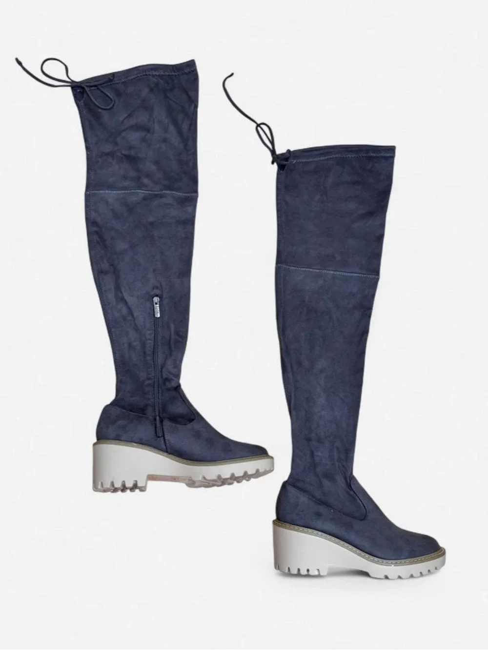 Nicole Miller Gray Over-the-Knee Boots